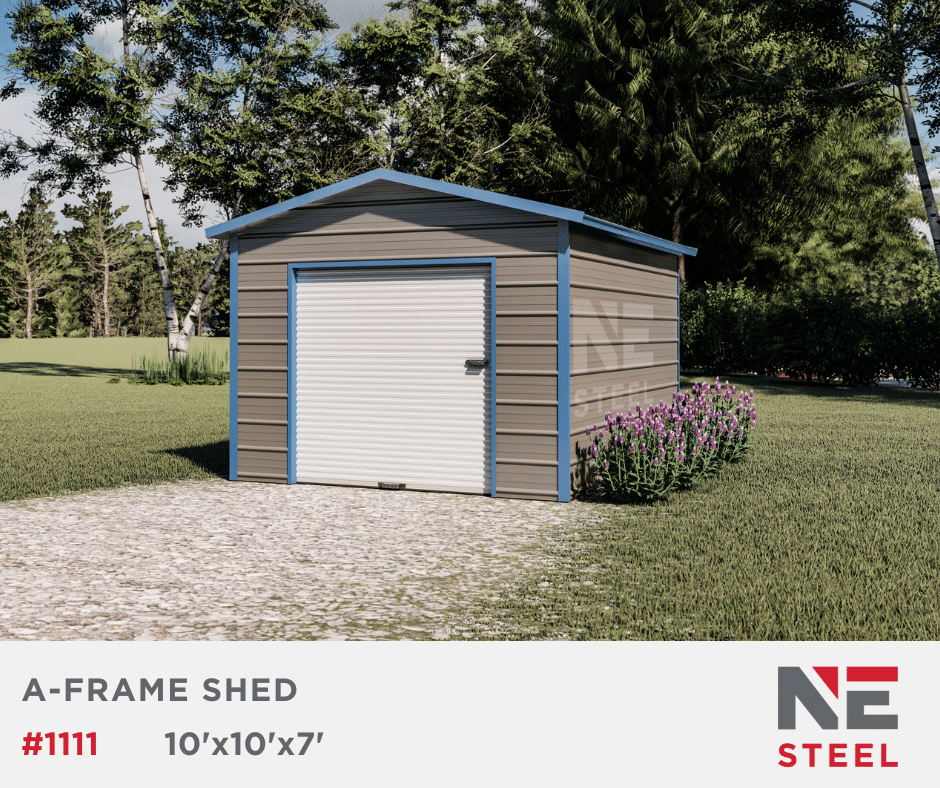 10'10'x7' Steel Shed