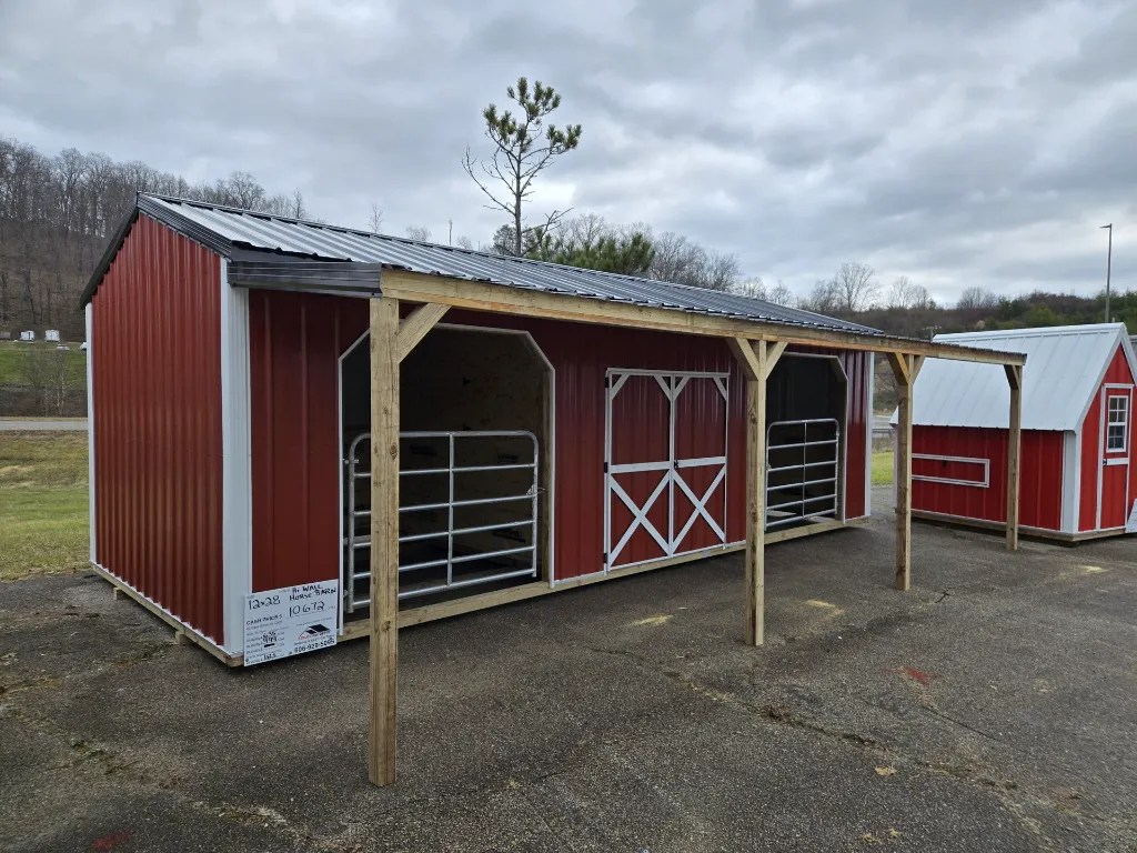 High Wall Horse Barn 12x28