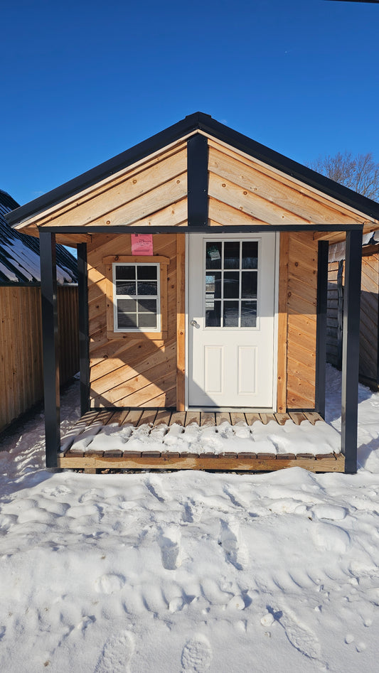 Amish-Built Rough Sawn Structure with 4' x 8' Porch*