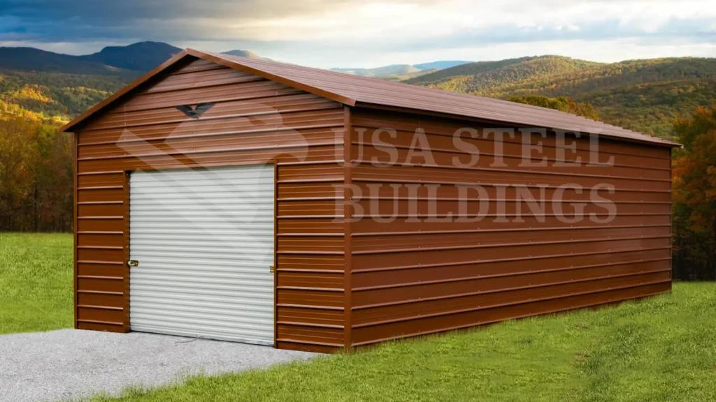 Boxed Eave Roof Metal Garages 18x35x10