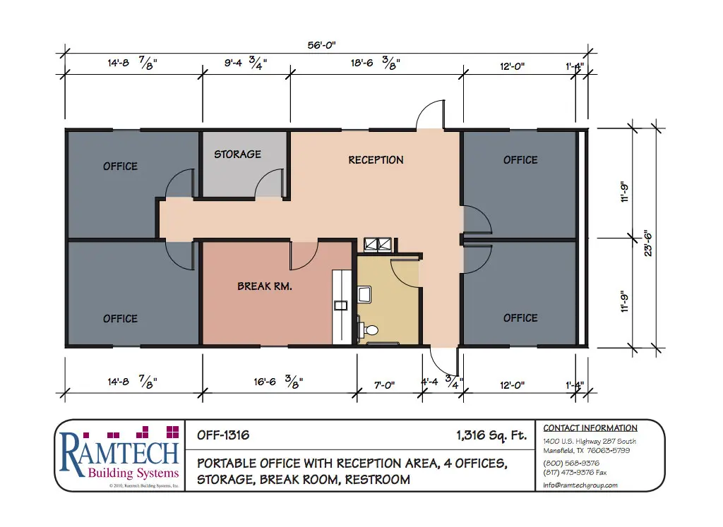 Seven Room Office – 1,316SF