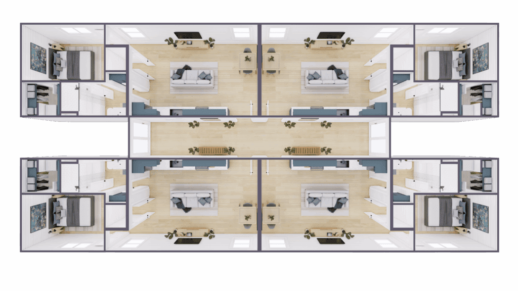 One Bedroom 4-Plex