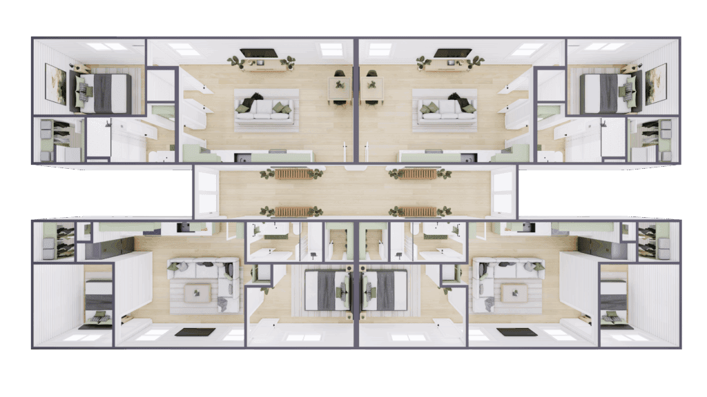 One & Two Bedroom Combo 4-Plex
