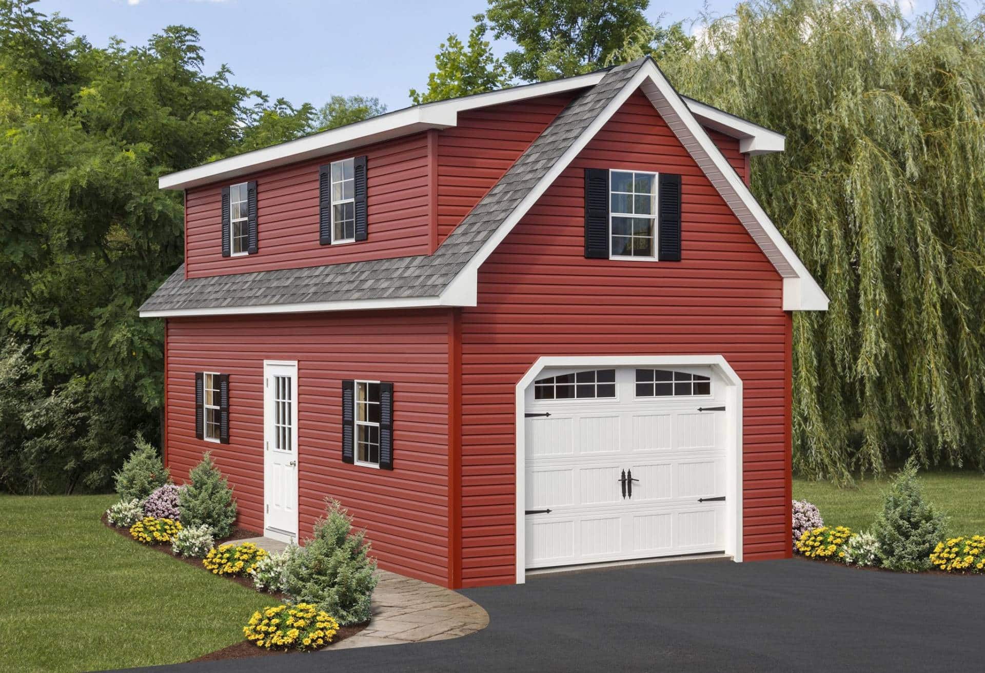 2-Story Double-Wide Gambrel Garage thumbnail 2