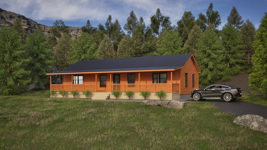 The Campfire Rancher Amish Built Modular Cabin