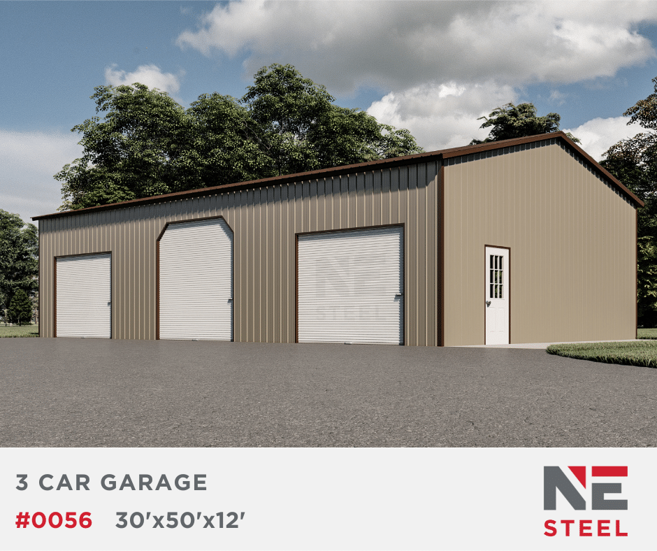 30’x50’x12′ Steel Garage