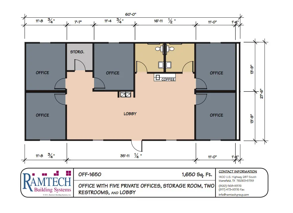 Seven Room Office – 1,650 Square Feet