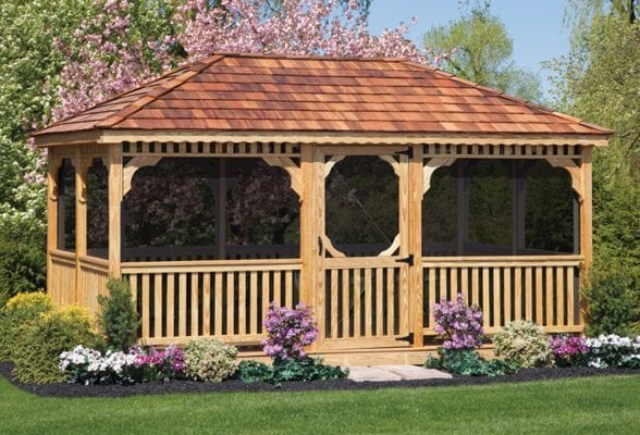 10’x16′ Wood Rectangle Gazebo