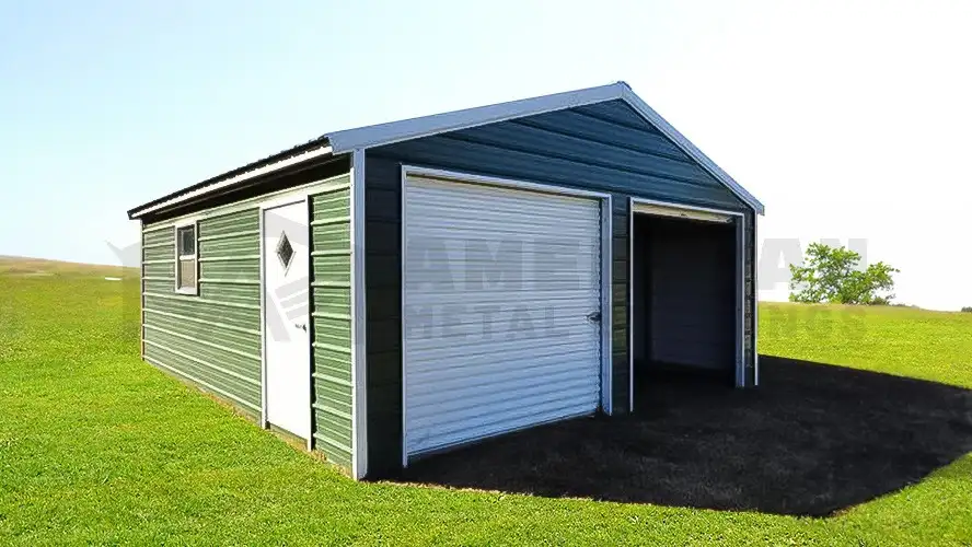 Two Car Steel Shed