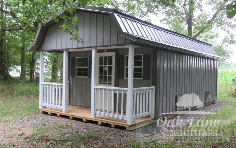 Gambrel Shed with Porch