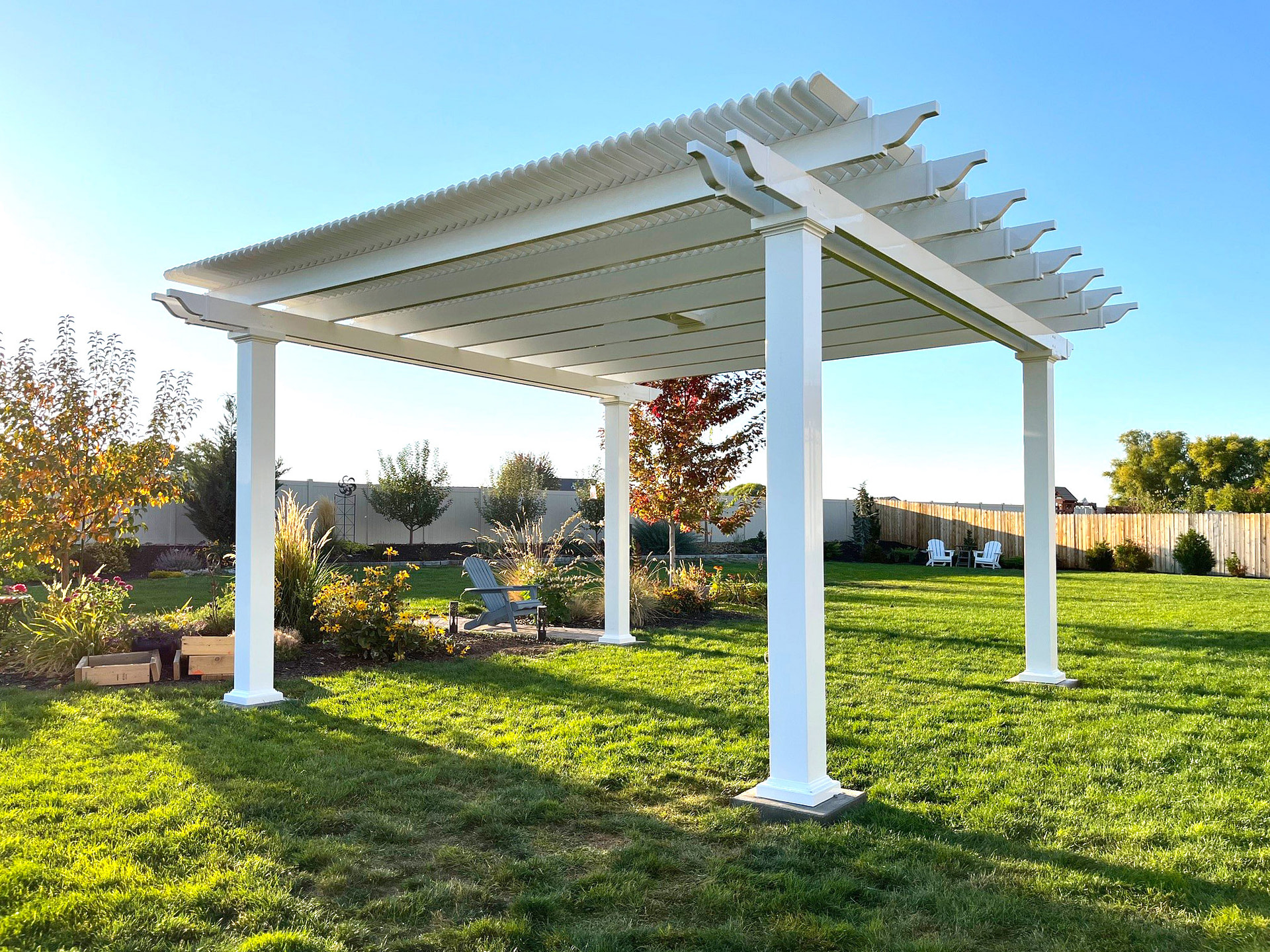Modern 12x12 Attached Shade Pergola - Black thumbnail 2