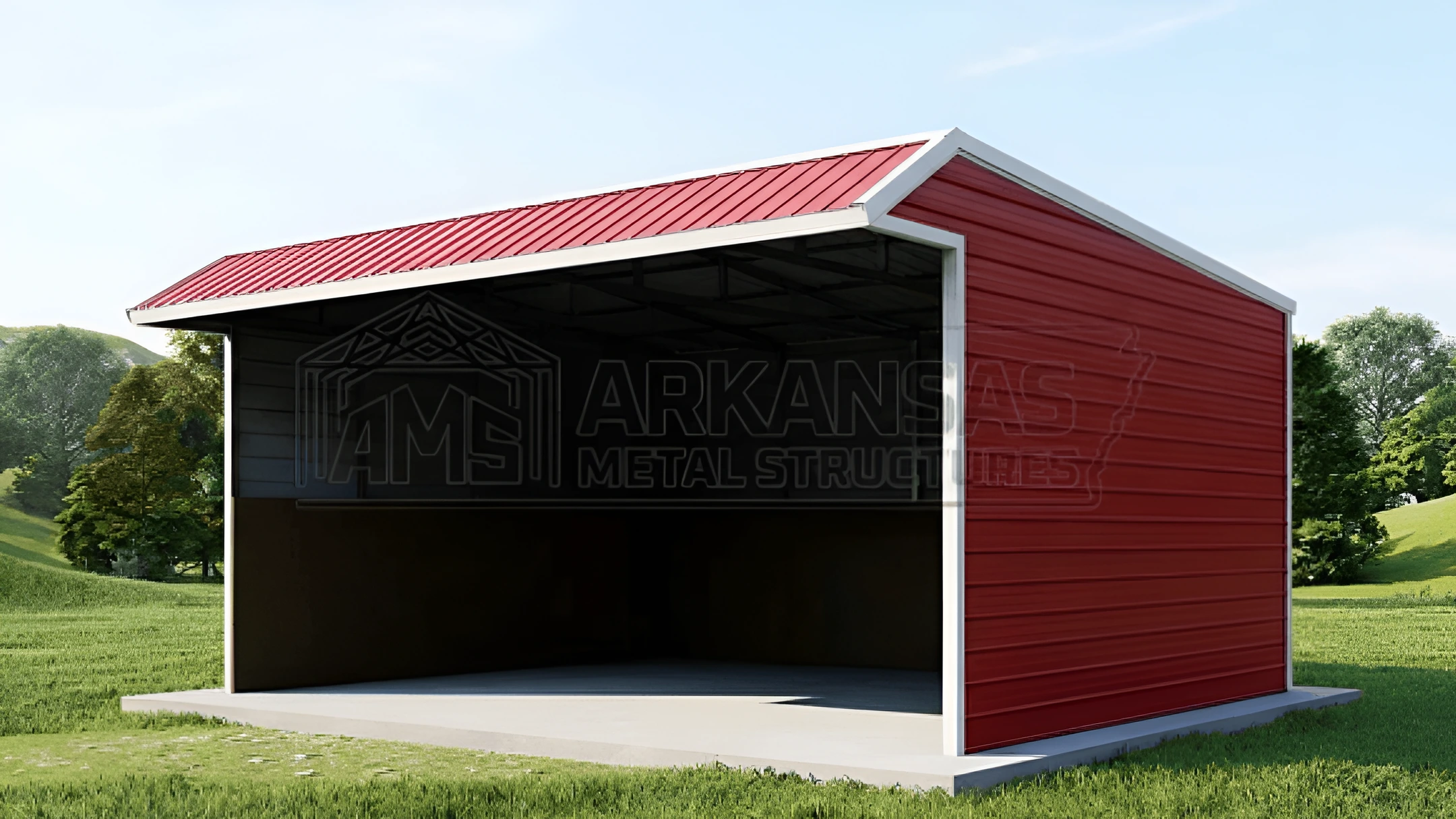 AMS#123 19'x25'x9' Two Car Garage thumbnail 2