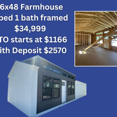 Farmhouse 2 Bed 1 Bath Framed