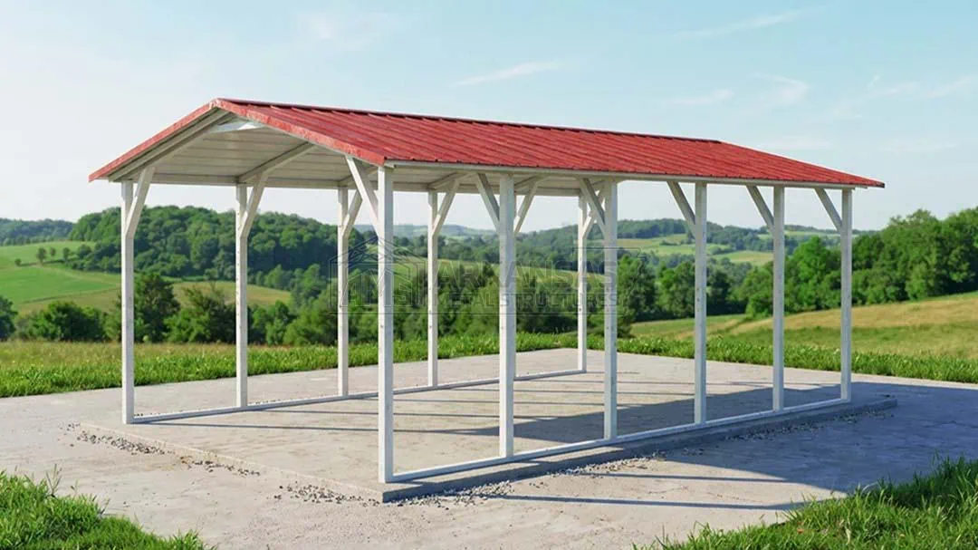 AMS#14 12'x20'x7' Metal Carport