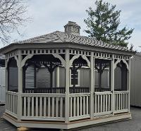 S 3G 25 Stock 12' x 16' Oval Wood Gazebo
