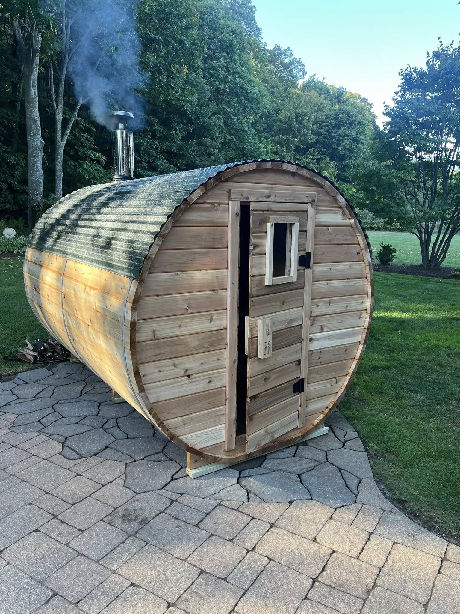 Six-Person Barrel Sauna