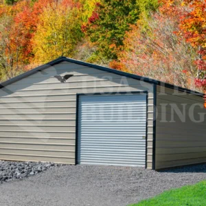 Vertical Roof Metal Garages 24x25x9