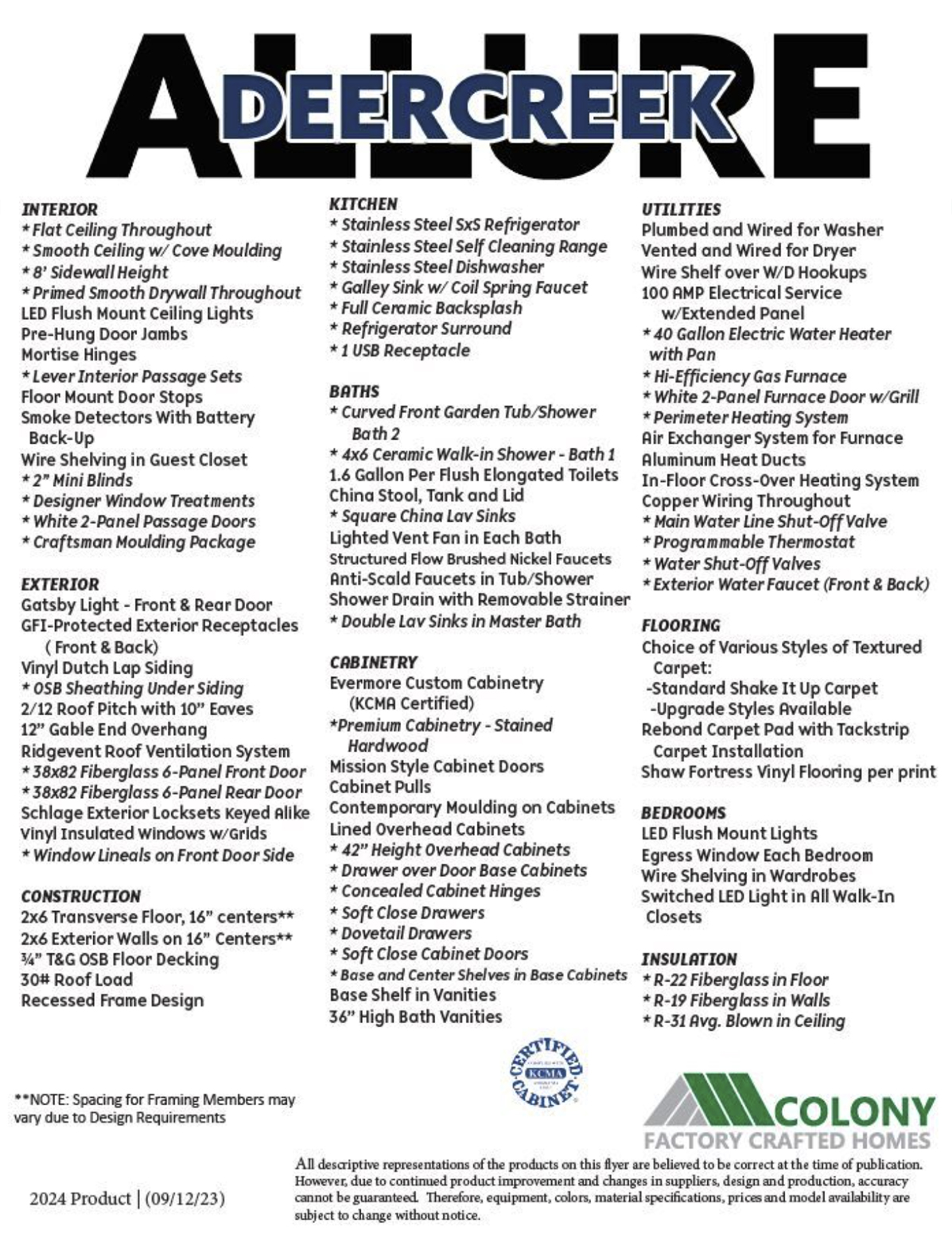 Deercreek Allure