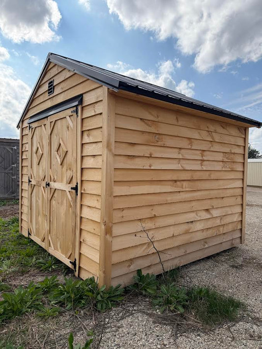 Amish-Built Rough Sawn Storage with Metal Roof (No Windows)*