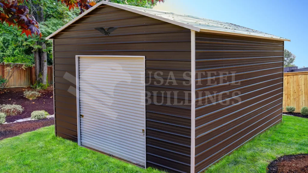 Boxed Eave Roof Metal Garages 18x25x12