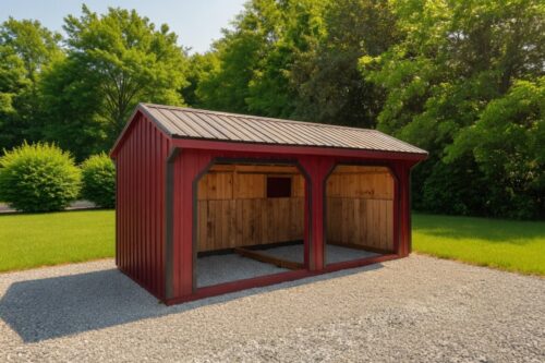 Run-In Shed – Black Metal Roof – Located in Mooresville, NC!