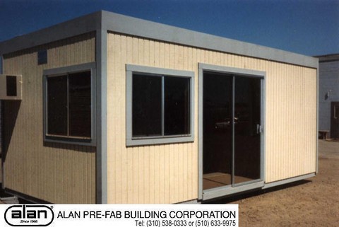 8'x12' Skid Mounted Portable Office, finished interior, Alan Model: 08128121