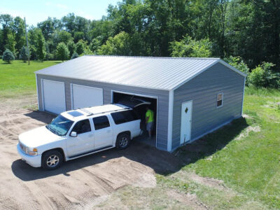 G-10: 30x40x9 Steel Side Entry Garage